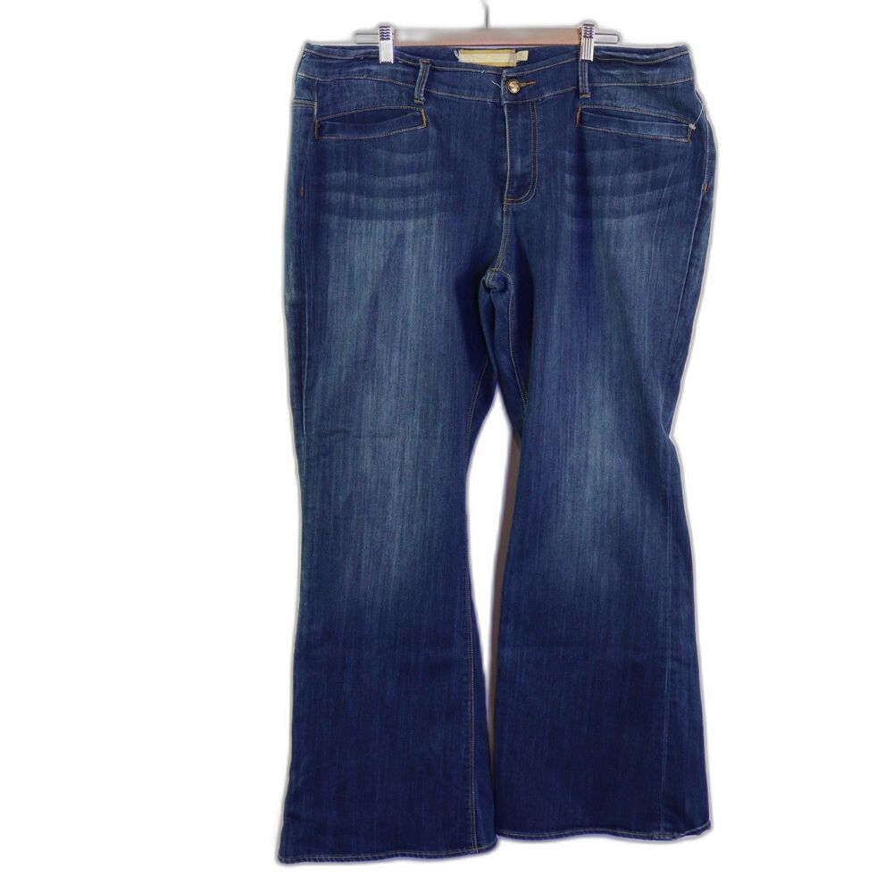 Seven7 Women's Flare & Wide Leg Jeans - Dark Blue